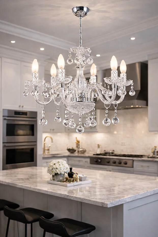 Almira 6'li Şeffaf Cam Kol Aydınlatma